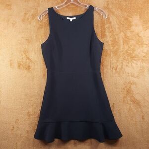 REBECCA MINKOFF Fit Flare Dress Womens Size 4 Black Cut Out Back TIFFANI